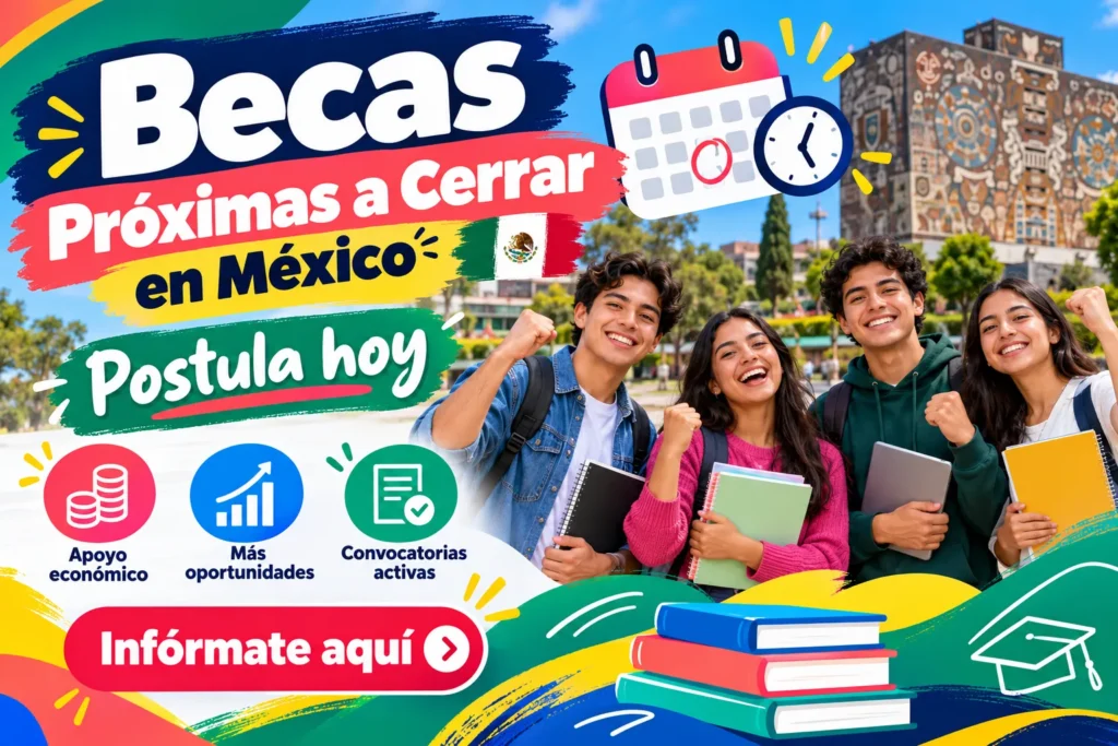 🎓 Becas próximas a cerrar en México 2026